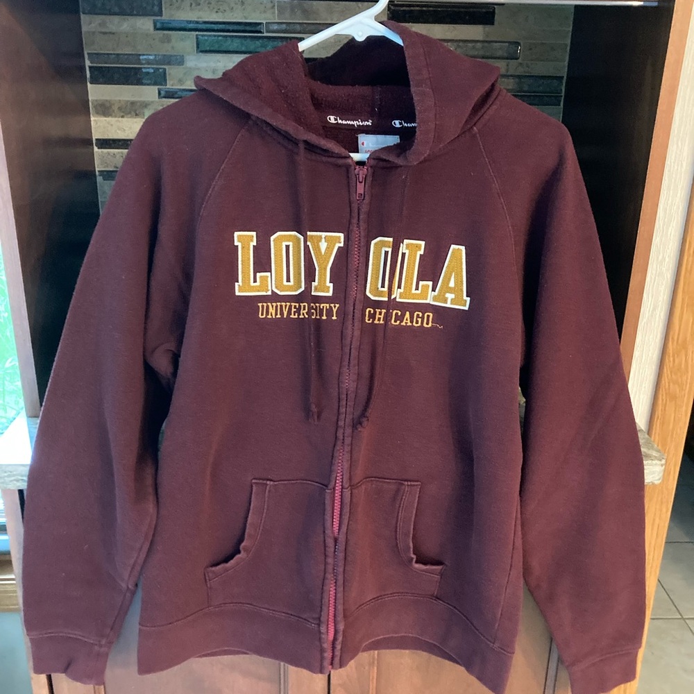 Champion Maroon Hoodie Jacket